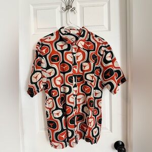 Stylish Longhorn Men's Casual Shirt with Unique Pattern